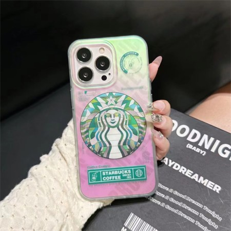 ブランド starbucks つや消し 半透明iphone16ケース