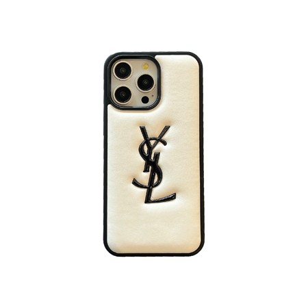 ハイブランド ysl イヴサンローラン ロゴ型押しiphone16ケース