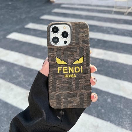 ハイブランド fendi フェンディ 布製 刺繍 ブランドロゴiphone16ケース