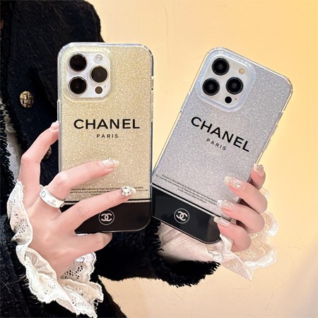 ブランド シャネル chanel グリッター ブランドロゴiphone16ケース