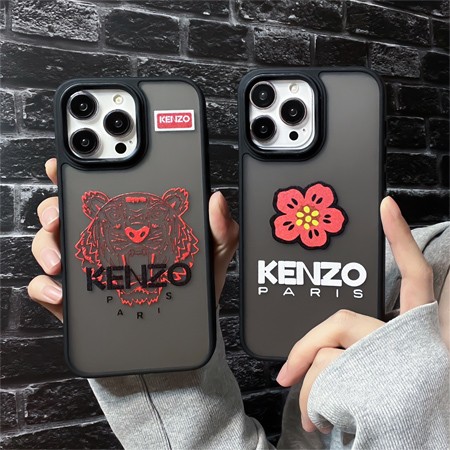 ブランド kenzo ケンゾー つや消し ブランドロゴ iphone16ケース