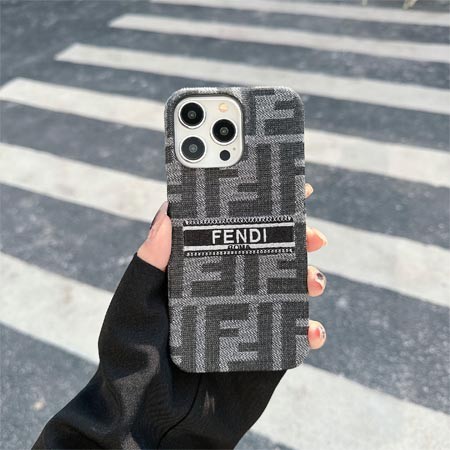 ハイブランド fendi フェンディ 布製 刺繍 ブランドロゴiphone16ケース