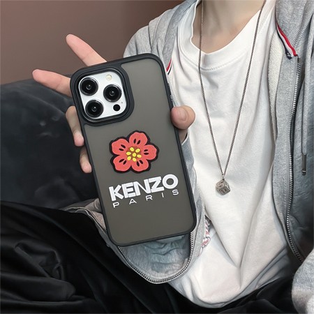 ブランド kenzo ケンゾー つや消し ブランドロゴ iphone16ケース