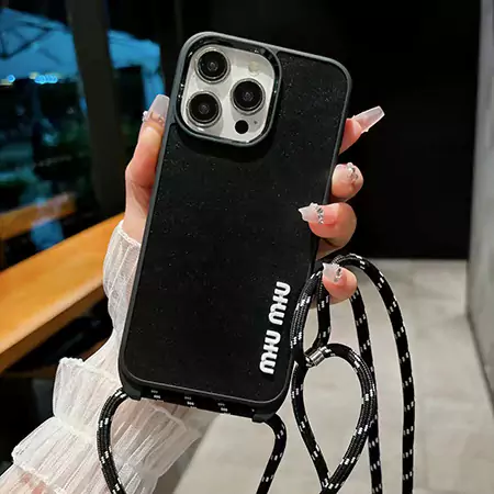 ハイブランド ミュウミュウ miumiu 斜めがけiphone16ケース