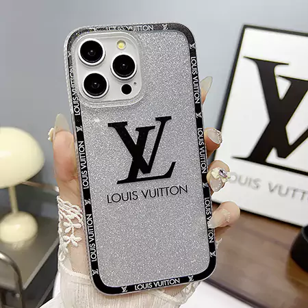 lv ルイヴィトン グリッター ブランドロゴiphone16ケース