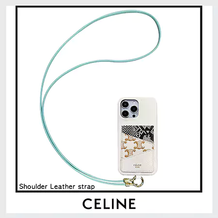 ブランド celine セリーヌ ストラップ付きiphone16ケース