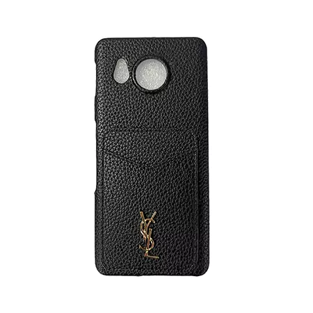 ハイブランド ysl イヴサンローラン 背面にカード入れ付き Aquos R8ケース