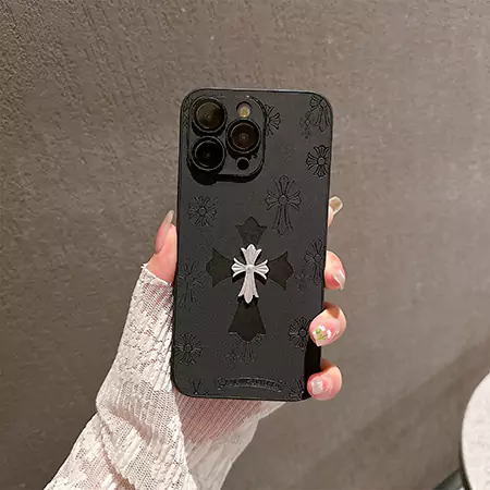 ブランド chrome hearts メタルロゴ iphone16ケース