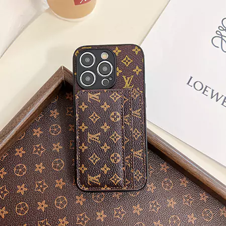 ハイブランド gucci lv burberry 背面にカード入れ付きiphone16ケース