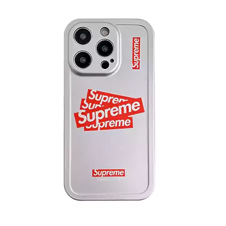 ブランド supreme ホワイト ブランドロゴ iphone16ケース