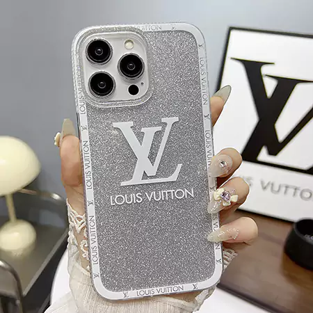 lv ルイヴィトン グリッター ブランドロゴiphone16ケース