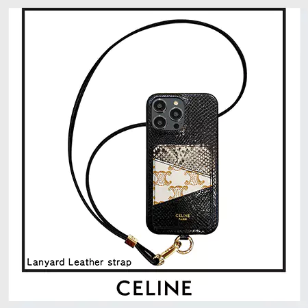 ブランド celine セリーヌ ストラップ付きiphone16ケース