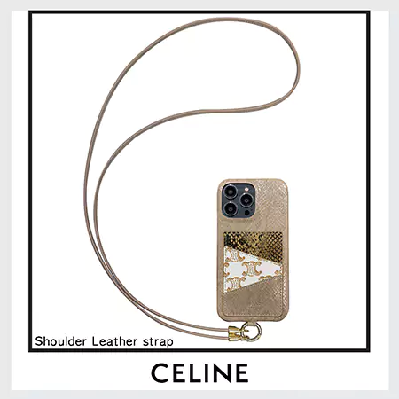 ブランド celine セリーヌ ストラップ付きiphone16ケース