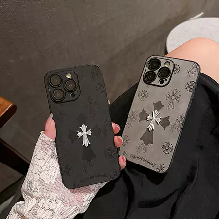 ブランド chrome hearts メタルロゴ iphone16ケース