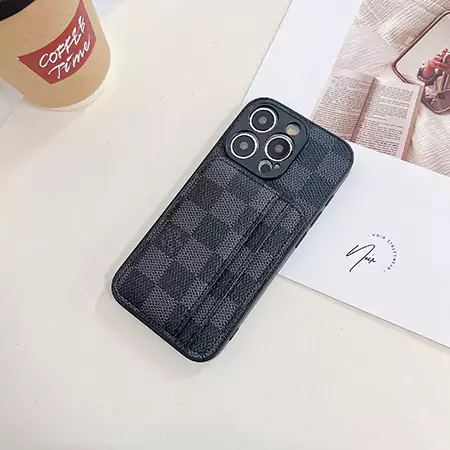 ハイブランド gucci lv burberry 背面にカード入れ付きiphone16ケース