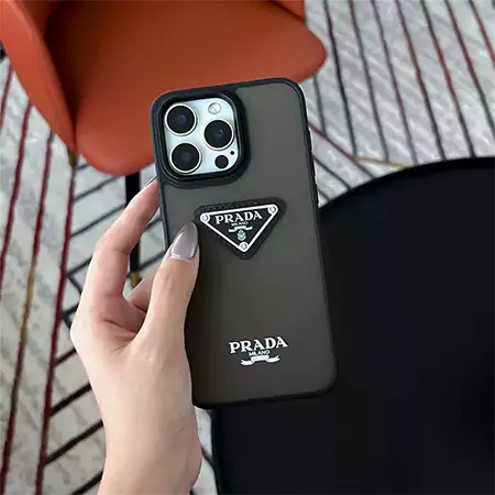 ブランド prada つや消し ブランドロゴ iphone16ケース