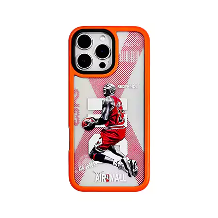 iphone 15プロ max ケース air jordan風  赤青