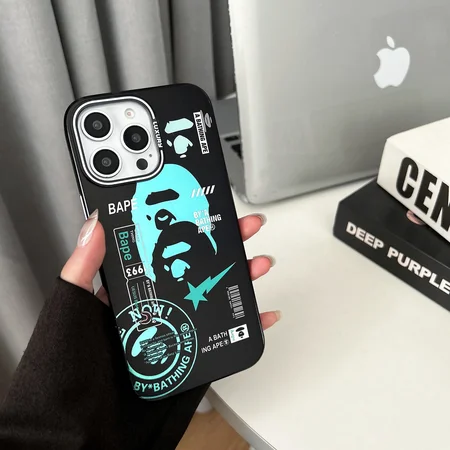 ハイブランド ア・ベイシング・エイプ bape アイフォーン15プロmax スマホケース  菱形紋様