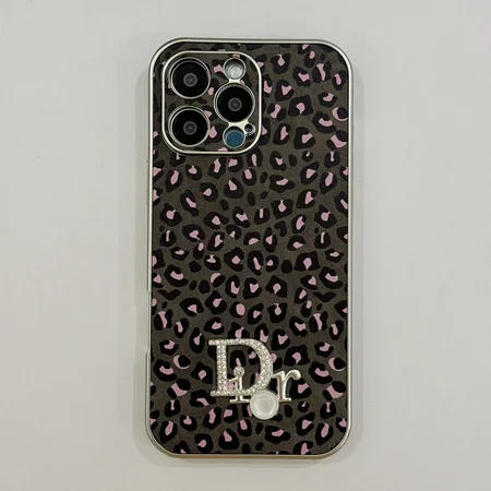 ブランド dior ディオール 電気メッキ ヒョウ柄 革iphone16ケース