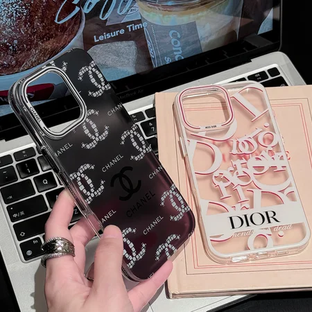 ブランド dior シャネル クリア ブランドロゴ 白黒iphone16ケース