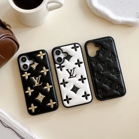 ブランド lv ルイヴィトン モノグラム 白黒iphone16ケース