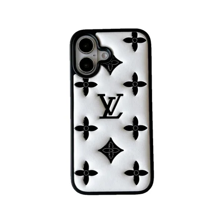 ブランド lv ルイヴィトン モノグラム 白黒iphone16ケース