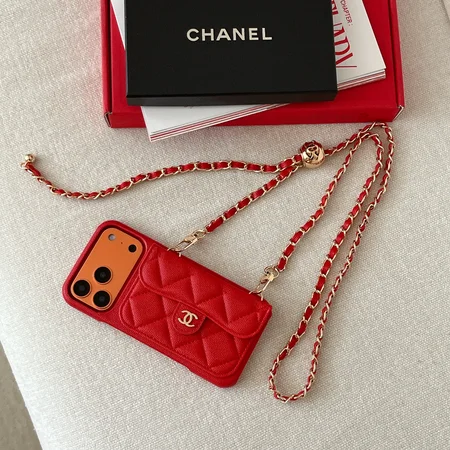 ブランド chanel シャネル iphone17 カバー  レッド