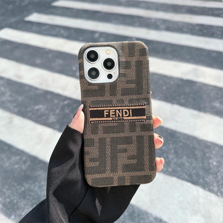 ハイブランド fendi フェンディ 布製 刺繍 ブランドロゴiphone16ケース