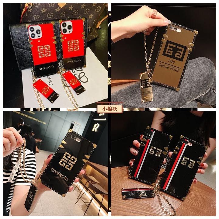 ブランド givenchy ジバンシー 四角保護 ペンダント付きiphone16ケース