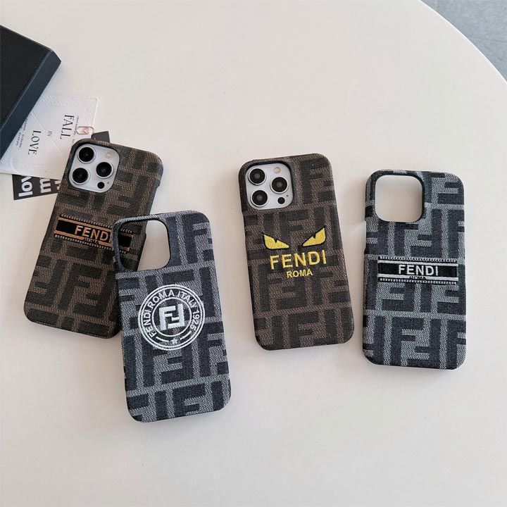 ハイブランド fendi フェンディ 布製 刺繍 ブランドロゴiphone16ケース