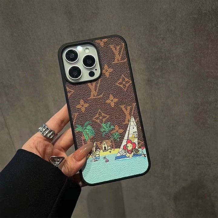 ブランド lv ルイヴィトン サンフラワー モノグラムiphone16ケース