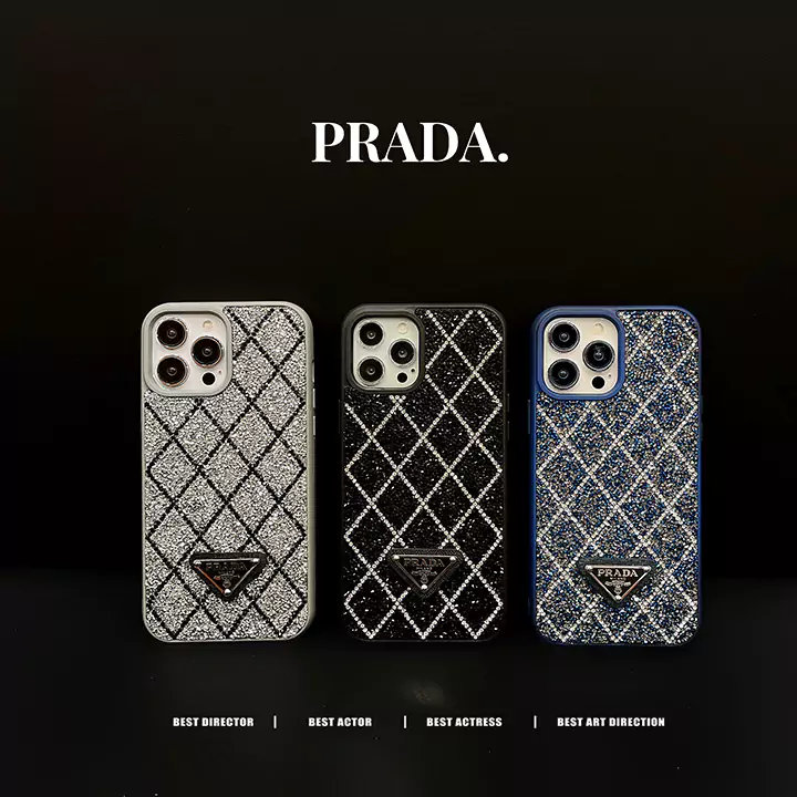 ハイブランドprada プラダ  グリッターiphone16ケース