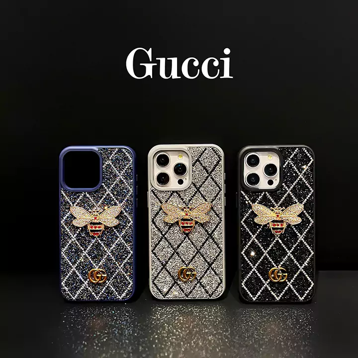 ハイブランド gucci グッチ 蜂柄 iphone16ケース