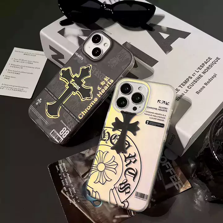 ブランド 新作の chrome hearts ブランドロゴ iphone16ケース