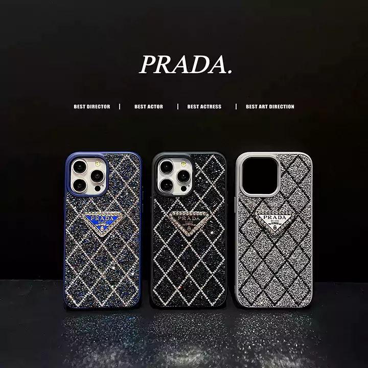 ブランド プラダ prada ラインストーン付きiphone16ケース