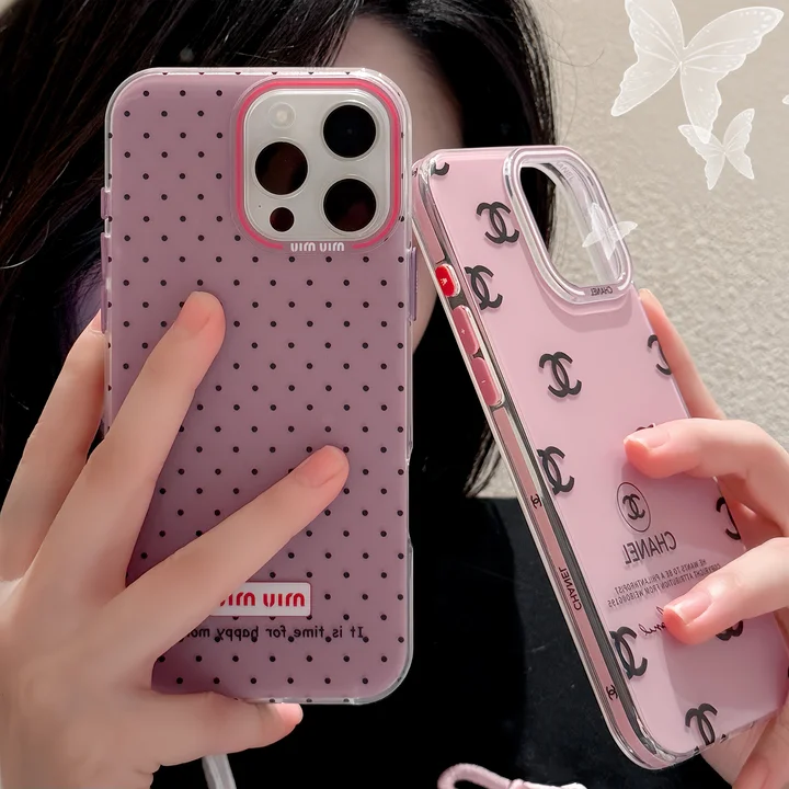 ハイブランド シャネル miumiu マゼンタ ブランドロゴiphone16ケース